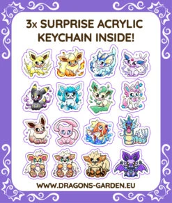 Colorful Monsters | 3x Acrylic Keychain Blind Bag - Last Chance!(Colorful Monsters Acrylic Keychain Blind Bag) -Dragons' Garden Blind Bag Pokemon key top sticker 2 02