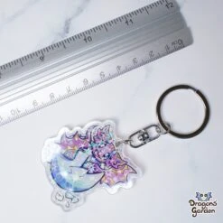 Wyvern Egg Baby Dragon | Holographic Acrylic Keychain(Wyvern Egg Baby Dragon Holographic Acrylic Keychain) -Dragons' Garden Dragons Garden AcrylicKeychainwyvernEggDragon1