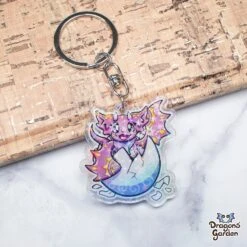 Wyvern Egg Baby Dragon | Holographic Acrylic Keychain(Wyvern Egg Baby Dragon Holographic Acrylic Keychain)
