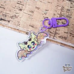 Vanilla Cookie Dragon | Holographic Acrylic Keychain(Yellow Cookie Dragon Holographic Acrylic Keychain Copy)