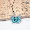 Blue Bat Dragon Head | Glitter Acrylic Phone Strap(Blue Bat Dragon Head Glitter Acrylic Phone Strap)