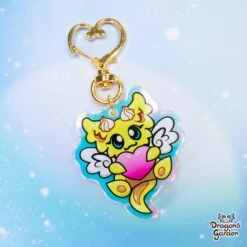 Jeff & Olivia Dragons | Rainbow Acrylic Keychain(Jeff Olivia Dragons Rainbow Acrylic Keychain) -Dragons' Garden Dragons Garden AcrylicRainbowJeffOliviaDragon5