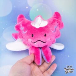 WEIGHTED | Jumbo Berry Dragon Plushie | Jeff(Weighted Jumbo Berry Dragon Plushie Jeff) -Dragons' Garden Dragons Garden BerryJeffPinkPurple2