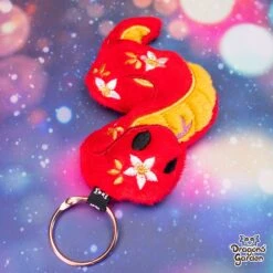 ITH Flower Snake Charm Embroidery Pattern(Ith Flower Snake Charm Embroidery Pattern) -Dragons' Garden Dragons Garden ChineseSnakeKeyPlush4