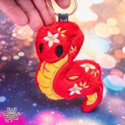 ITH Flower Snake Charm Embroidery Pattern(Ith Flower Snake Charm Embroidery Pattern) -Dragons' Garden Dragons Garden ChineseSnakeKeyPlush5
