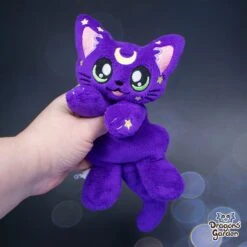 ITH Constellation Kitty Plushie Embroidery Pattern(Ith Constellation Kitty Plushie Embroidery Pattern) -Dragons' Garden Dragons Garden ConstellationKittyITHBlueandPurple22