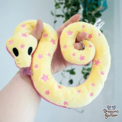 Glow In The Dark | Constellation Snake Plushie Sewing Kit(Glow In The Dark Constellation Snake Plushie Sewing Kit) -Dragons' Garden Dragons Garden CustommadetoorderweightedconstellationsnakeYellow2 1