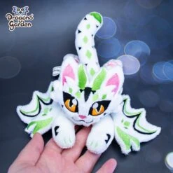 CUSTOM | Big And Small Dragon Cat Plushie(Custom Dragon Cat Plushie) -Dragons' Garden Dragons Garden DragoncatWhiteGreen2