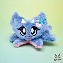 MAGNETIC | Dust Blue Fairy Flowers Micro Dragon Plushie(Magnetic Dust Blue Fairy Flowers Micro Dragon Plushie) -Dragons' Garden Dragons Garden FairyFlowerAngelMicroDragonJeansPink3