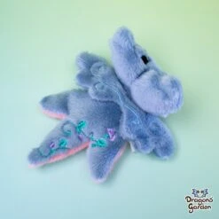 MAGNETIC | Dust Blue Fairy Flowers Micro Dragon Plushie(Magnetic Dust Blue Fairy Flowers Micro Dragon Plushie) -Dragons' Garden Dragons Garden FairyFlowerAngelMicroDragonJeansPink4