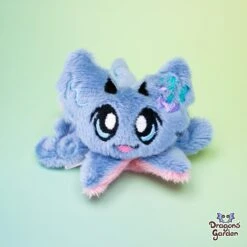 MAGNETIC | Dust Blue Fairy Flowers Micro Dragon Plushie(Magnetic Dust Blue Fairy Flowers Micro Dragon Plushie) -Dragons' Garden Dragons Garden FairyFlowerAngelMicroDragonJeansPink5
