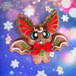 Gingerbread Cookie Bat Plushie | Ginger(Gingerbread Cookie Bat Plushie) 7 Gingerbread Cookie Bat Plushie | Ginger(Gingerbread Cookie Bat Plushie) -Dragons' Garden Dragons Garden GingerbreadCookieBatPlush5
