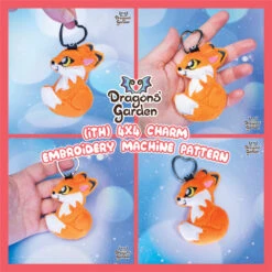 ITH Fox Charm Embroidery Pattern(Ith Fox Charm Embroidery Pattern)