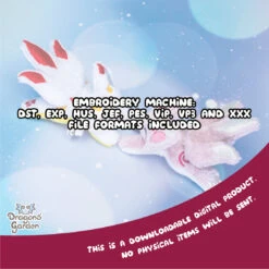 ITH Inari Kitsune Fox Chibi Embroidery Pattern(Ith Inari Kitsune Fox Chibi Embroidery Pattern) -Dragons' Garden Dragons Garden ITHInariKitsuneFoxchibiPlush12