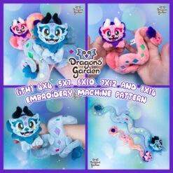 ITH Rainbow Chinese Dragon Plush Embroidery Pattern(Ith Rainbow Chinese Dragon Plush Embroidery Pattern)