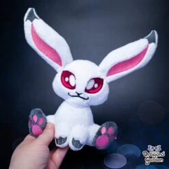 ITH Vampire Bunny Embroidery Pattern(Ith Vampire Bunny Embroidery Pattern) -Dragons' Garden Dragons Garden ITHVampireBunnyPlushieWhite1