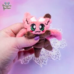 MAGNETIC | Milk Chocolate Strawberry Micro Dragon Plushie(Magnetic Milk Chocolate Strawberry Micro Dragon Plushie) -Dragons' Garden Dragons Garden MicroChocoStrawberry3