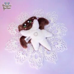 MAGNETIC | White Chocolate Strawberry Micro Dragon Plushie(Magnetic White Chocolate Strawberry Micro Dragon Plushie) -Dragons' Garden Dragons Garden MicroDarkChocoStrawberry1
