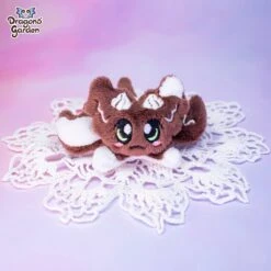 MAGNETIC | White Chocolate Strawberry Micro Dragon Plushie(Magnetic White Chocolate Strawberry Micro Dragon Plushie) -Dragons' Garden Dragons Garden MicroDarkChocoStrawberry3