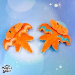 MAGENTIC | Amber Flame Micro Dragon Plushies(Amber Flame Micro Dragon Plushies) -Dragons' Garden Dragons Garden MicroDragonSparklyRegularOrage5