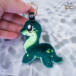 ITH Nessie Dino Charm Embroidery Pattern(Ith Nessie Dino Charm Embroidery Pattern) -Dragons' Garden Dragons Garden NessieKeychainPlushie2