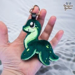 ITH Nessie Dino Charm Embroidery Pattern(Ith Nessie Dino Charm Embroidery Pattern) -Dragons' Garden Dragons Garden NessieKeychainPlushie3
