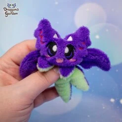 MAGNETIC | Purple Rainbow Micro Dragon Plushie(Magnetic Purple Rainbow Micro Dragon Plushie 1) -Dragons' Garden Dragons Garden PurpleRainbowMicroDragon3