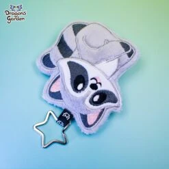 ITH Raccoon Charm Embroidery Pattern(Ith Racoon Charm Embroidery Pattern) -Dragons' Garden Dragons Garden RacoonKeychain2 1