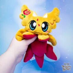 WEIGHTED | Jumbo Rose Gold And Crimson Dragon Plushie | Aurelia(Weighted Jumbo Rose Gold And Crimson Dragon Plushie Aurelia)