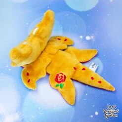WEIGHTED | Jumbo Rose Gold And Crimson Dragon Plushie | Aurelia(Weighted Jumbo Rose Gold And Crimson Dragon Plushie Aurelia) -Dragons' Garden Dragons Garden RoseDragonGoldRedRose3