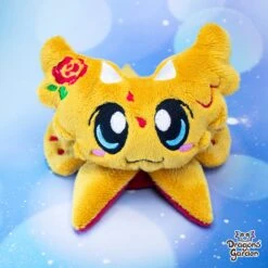 WEIGHTED | Jumbo Rose Gold And Crimson Dragon Plushie | Aurelia(Weighted Jumbo Rose Gold And Crimson Dragon Plushie Aurelia) -Dragons' Garden Dragons Garden RoseDragonGoldRedRose5