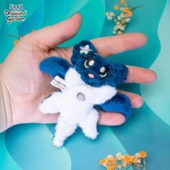 MAGNETIC | Blue And White Spring Bloom Micro Dragon Plushie(Magnetic Blue And White Spring Bloom Micro Dragon Plushie) -Dragons' Garden Dragons Garden SpringBloomMicroDragons7