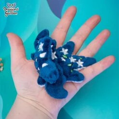 MAGNETIC | Blue And White Spring Bloom Micro Dragon Plushie(Magnetic Blue And White Spring Bloom Micro Dragon Plushie) -Dragons' Garden Dragons Garden SpringBloomMicroDragons9