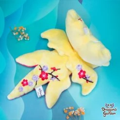 WEIGHTED | Jumbo Yellow And Pink Blossom Dragon Plushie | Mai(Weighted Jumbo Yellow And Pink Blossom Dragon Plushie Mai) -Dragons' Garden Dragons Garden SpringBlossomJumboDragons11