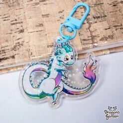 Aleani White Air Dragon | Holographic Acrylic Keychain(Aleani White Air Dragon Holographic Acrylic Keychain)