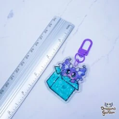 Box Dragon | Holographic Acrylic Keychain(Box Dragon Holographic Acrylic Keychain) -Dragons' Garden Dragons Garden SummerMysteriesboxdragonacrylickey4