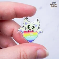 I Am Loved Support Dragon | Acrylic Pin(I Am Loved Support Dragon Acrylic Pin)