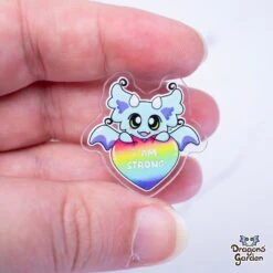 I Am Strong Support Dragon | Acrylic Pin(I Am Strong Support Dragon Acrylic Pin)