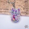Ruby Mineral Dragon | Holographic Acrylic Keychain(Ruby Mineral Dragon Holographic Acrylic Keychain)