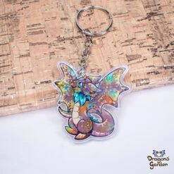 Steampunk Wyvern Dragon | Holographic Acrylic Keychain(Steampunk Wyvern Dragon Holographic Acrylic Keychain)