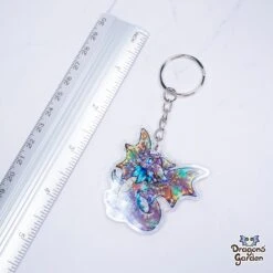Steampunk Wyvern Dragon | Holographic Acrylic Keychain(Steampunk Wyvern Dragon Holographic Acrylic Keychain) -Dragons' Garden Dragons Garden SummerMysteriessteampunkwyverndragonacrylickey2