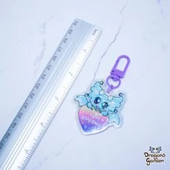 I Love Dragons | Holographic Acrylic Keychain(I Love Dragons Holographic Acrylic Keychain) -Dragons' Garden Dragons Garden SummerMysteriesswitchlovedragonsacrylickey4