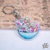 Vla Flip Custard Dragon | Holographic Acrylic Keychain(Vla Flip Custard Dragon Holographic Acrylic Keychain)