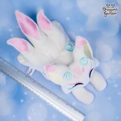 CUSTOM | Weighted Kitsune Fox Plushie(Custom Weighted Kitsune Fox Plushie) -Dragons' Garden Dragons Garden WeightedInariKitsunePlushBeigePink3