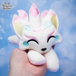 CUSTOM | Weighted Kitsune Fox Plushie(Custom Weighted Kitsune Fox Plushie) -Dragons' Garden Dragons Garden WeightedInariKitsunePlushBeigePink4