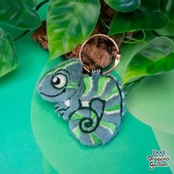 ITH Chameleon Lizard Charm Embroidery Pattern(Ith Chameleon Lizard Charm Embroidery Pattern) -Dragons' Garden Dragons Garden chameleonkeyplush2