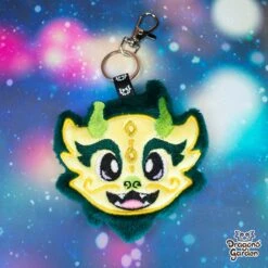 ITH Cute Chinese Dragon Charm Pattern(Ith Cute Chinese Dragon Charm Pattern) -Dragons' Garden Dragons Garden cutegreenyellowChineseDragonCharm1