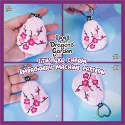 ITH Blossom Dragon Egg Charm Embroidery Pattern(Ith Blossom Dragon Egg Charm Embroidery Pattern)