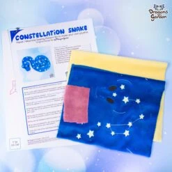 Glow In The Dark | Constellation Snake Plushie Sewing Kit(Glow In The Dark Constellation Snake Plushie Sewing Kit) -Dragons' Garden Dragons Garden Constellation Snake Kit inside