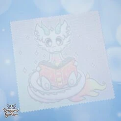 Book Reading Dragon | Microfiber Lens Cleaning Cloth(Book Reading Dragon Micro Fiber Lens Cleaning Cloth) -Dragons' Garden Dragons Garden Micro Fiber Cloth Book Dragon 5